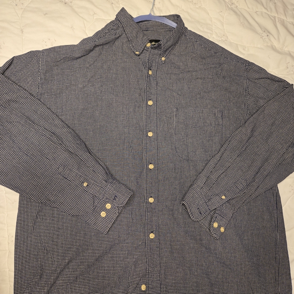 Black and White Checkered Button-Up Shirt